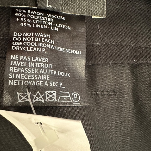 NWT $870 Ann Demeulemeester Men’s Black Jeremiah Panel Trouser Size Large - Picture 8 of 9